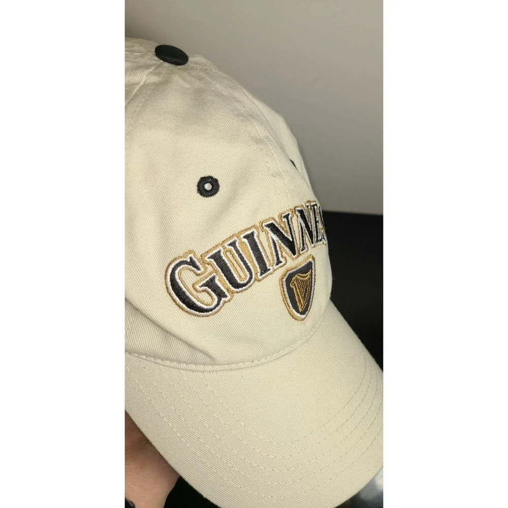 Guinness Beer Brand Logo Adjustable‎ Hat Beige Embroidered IRISH HARP